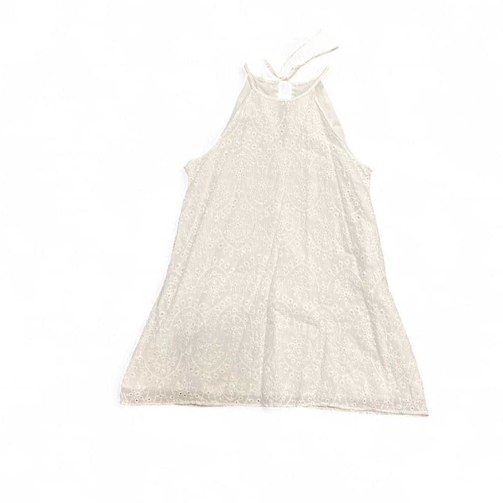 White Lace Halter Dress